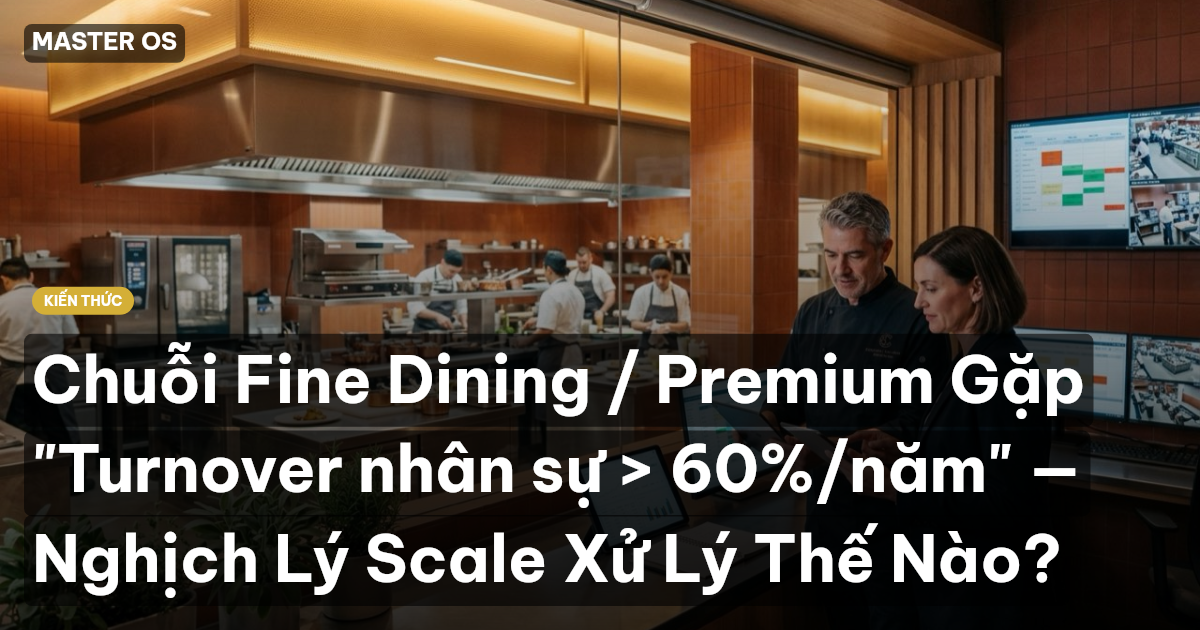 Chuỗi Fine Dining / Premium Gặp "Turnover nhân sự > 60%/năm" — Nghịch Lý Scale Xử Lý Thế Nào?