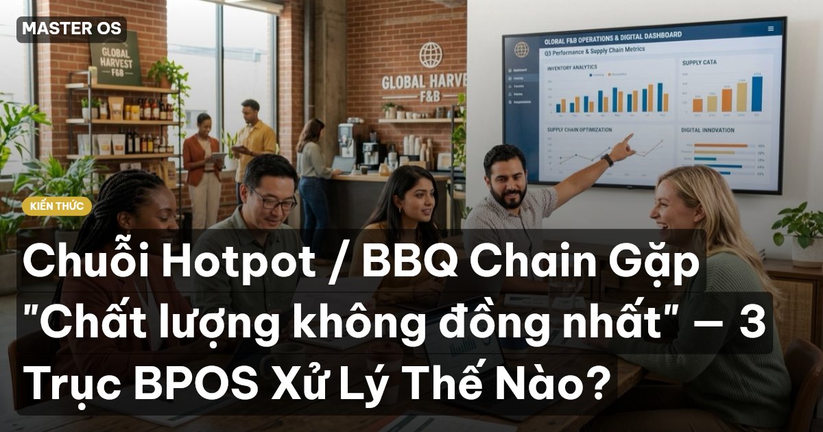 Chuỗi Hotpot / BBQ Chain Gặp "Chất lượng không đồng nhất" — 3 Trục BPOS Xử Lý Thế Nào?