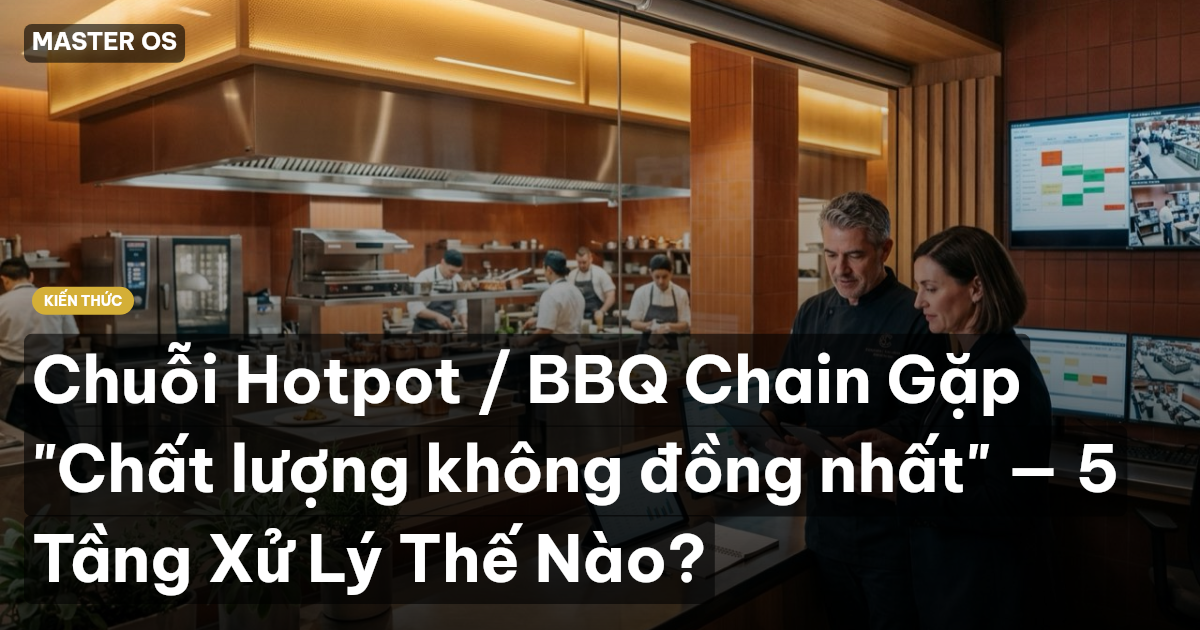 Chuỗi Hotpot / BBQ Chain Gặp "Chất lượng không đồng nhất" — 5 Tầng Xử Lý Thế Nào?