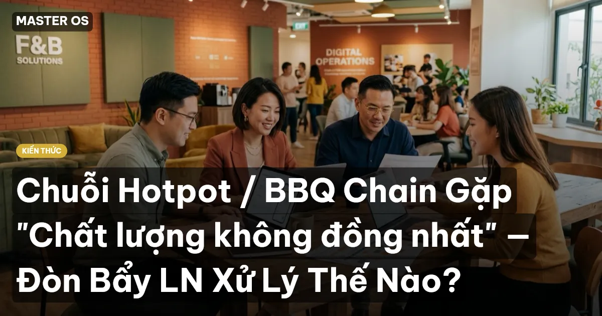 Chuỗi Hotpot / BBQ Chain Gặp "Chất lượng không đồng nhất" — Đòn Bẩy LN Xử Lý Thế Nào?
