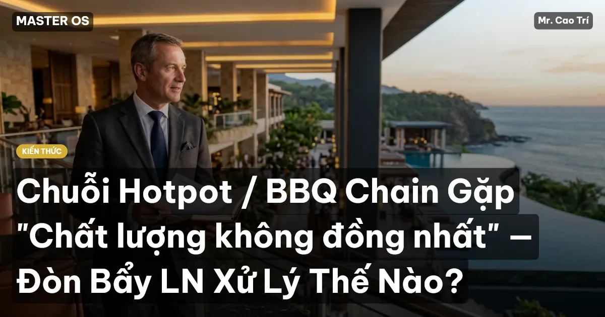 Chuỗi Hotpot / BBQ Chain Gặp "Chất lượng không đồng nhất" — Đòn Bẩy LN Xử Lý Thế Nào?