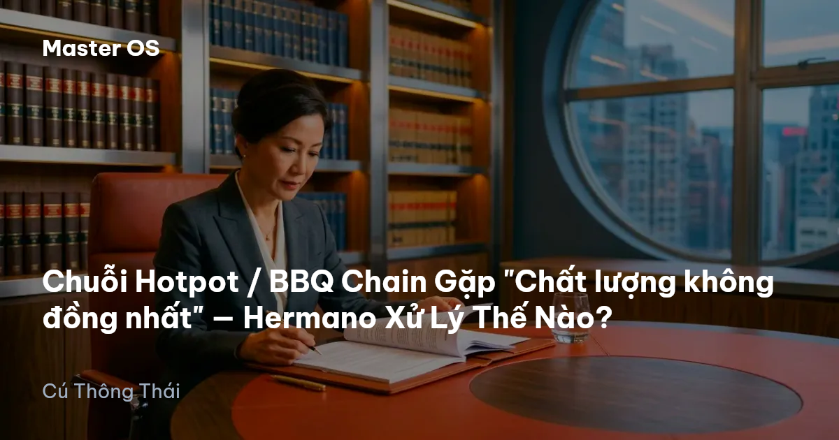 Chuỗi Hotpot / BBQ Chain Gặp "Chất lượng không đồng nhất" — Hermano Xử Lý Thế Nào?