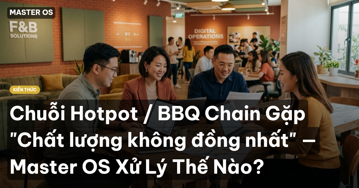 Chuỗi Hotpot / BBQ Chain Gặp "Chất lượng không đồng nhất" — Master OS Xử Lý Thế Nào?