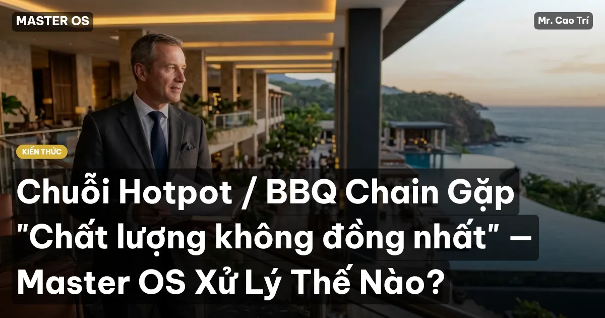 Chuỗi Hotpot / BBQ Chain Gặp "Chất lượng không đồng nhất" — Master OS Xử Lý Thế Nào?