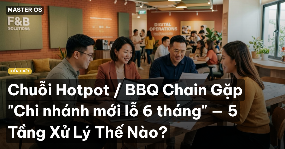 Chuỗi Hotpot / BBQ Chain Gặp "Chi nhánh mới lỗ 6 tháng" — 5 Tầng Xử Lý Thế Nào?