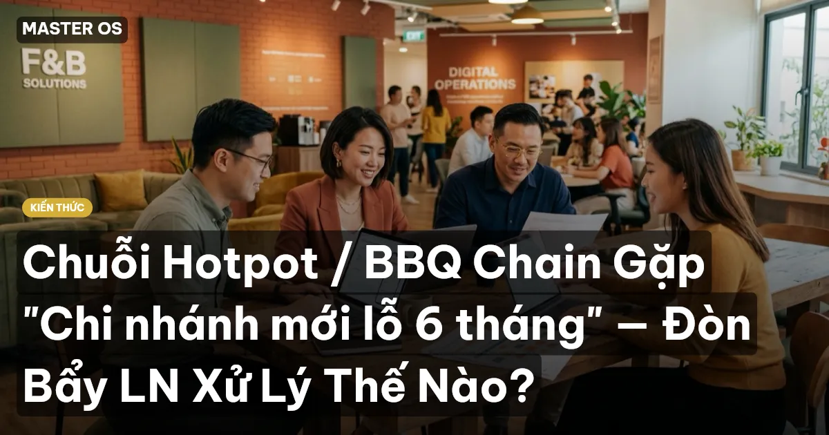 Chuỗi Hotpot / BBQ Chain Gặp "Chi nhánh mới lỗ 6 tháng" — Đòn Bẩy LN Xử Lý Thế Nào?