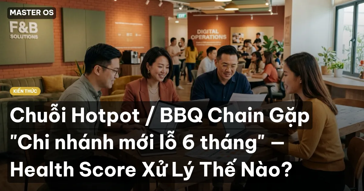 Chuỗi Hotpot / BBQ Chain Gặp "Chi nhánh mới lỗ 6 tháng" — Health Score Xử Lý Thế Nào?