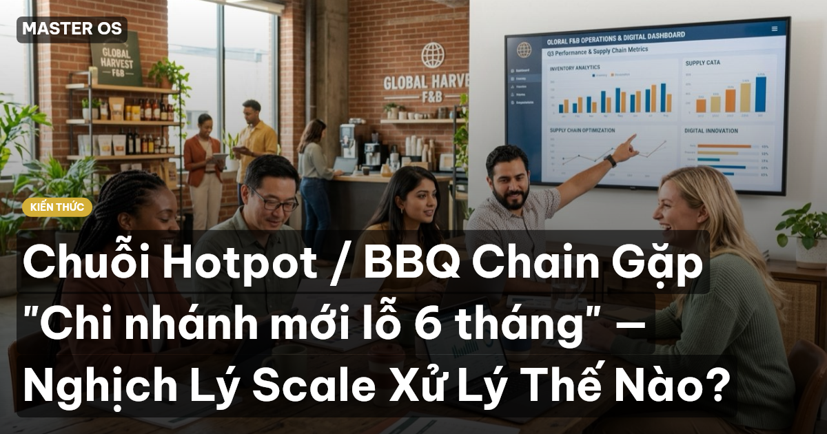 Chuỗi Hotpot / BBQ Chain Gặp "Chi nhánh mới lỗ 6 tháng" — Nghịch Lý Scale Xử Lý Thế Nào?