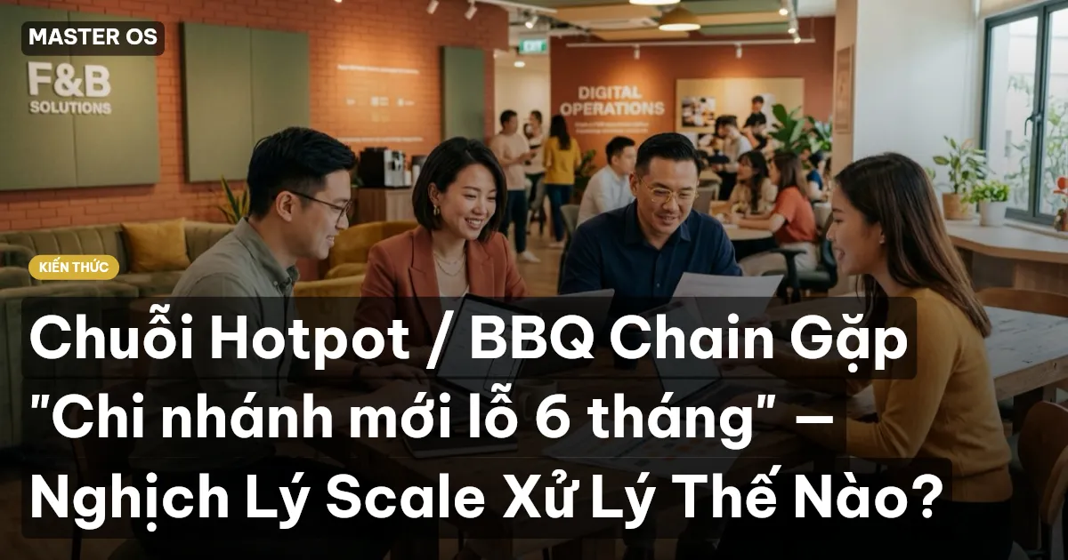 Chuỗi Hotpot / BBQ Chain Gặp "Chi nhánh mới lỗ 6 tháng" — Nghịch Lý Scale Xử Lý Thế Nào?