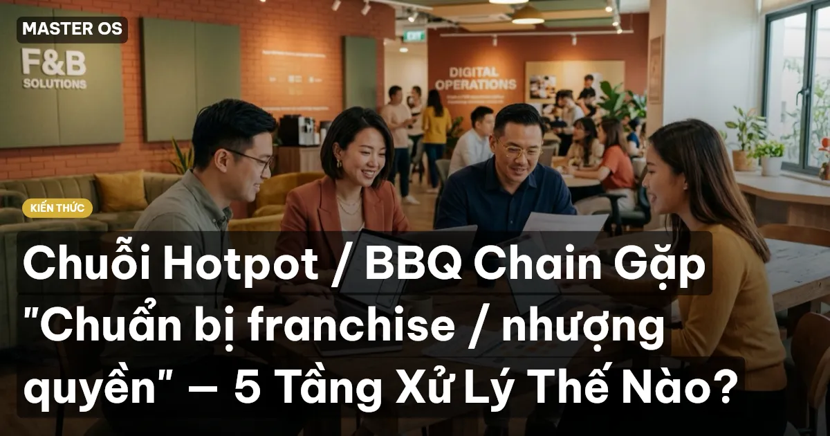 Chuỗi Hotpot / BBQ Chain Gặp "Chuẩn bị franchise / nhượng quyền" — 5 Tầng Xử Lý Thế Nào?