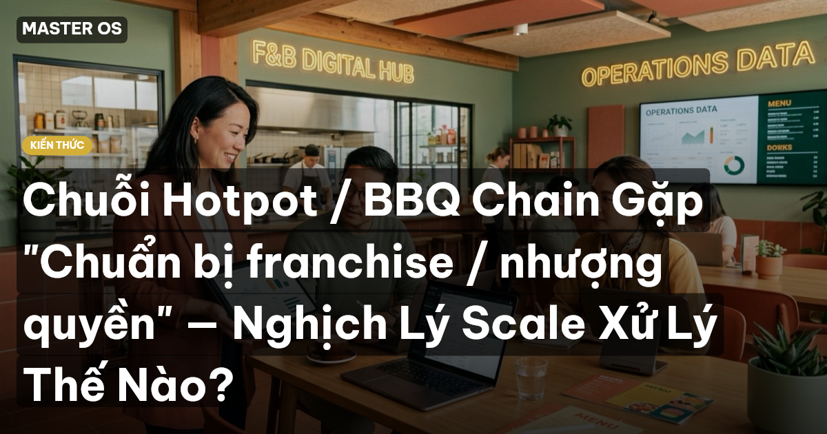 Chuỗi Hotpot / BBQ Chain Gặp "Chuẩn bị franchise / nhượng quyền" — Nghịch Lý Scale Xử Lý Thế Nào?