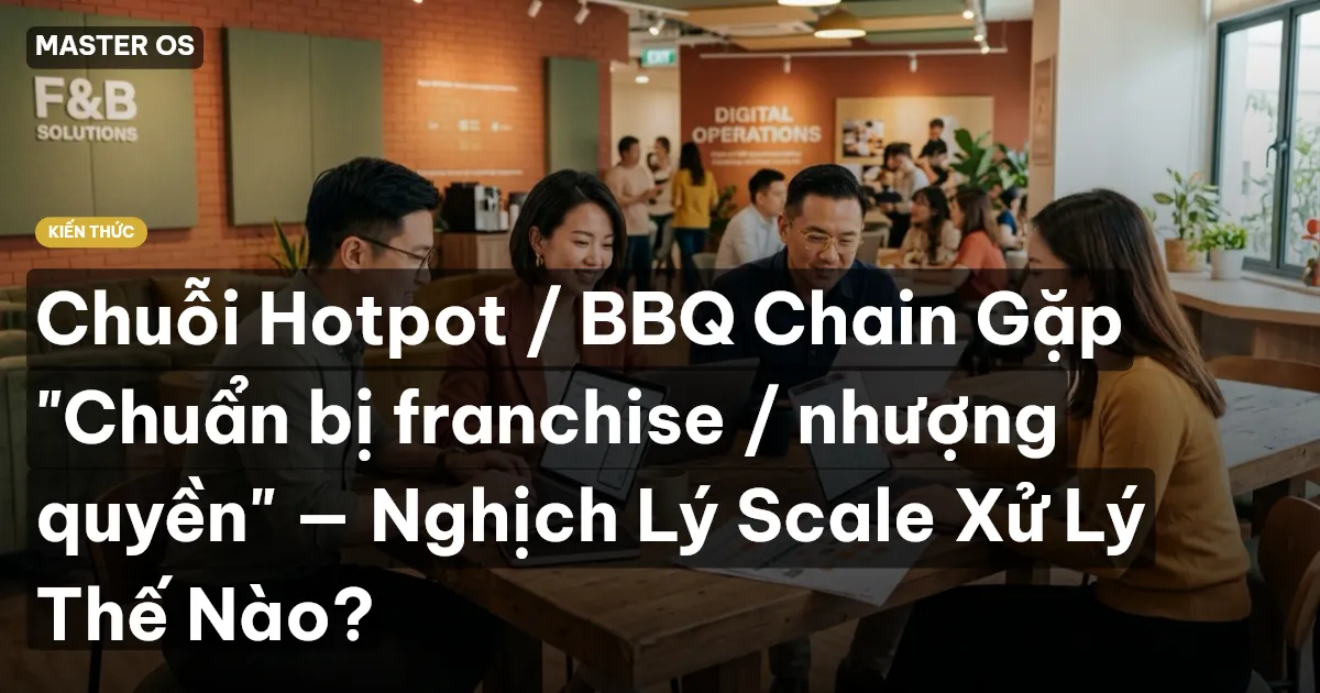 Chuỗi Hotpot / BBQ Chain Gặp "Chuẩn bị franchise / nhượng quyền" — Nghịch Lý Scale Xử Lý Thế Nào?