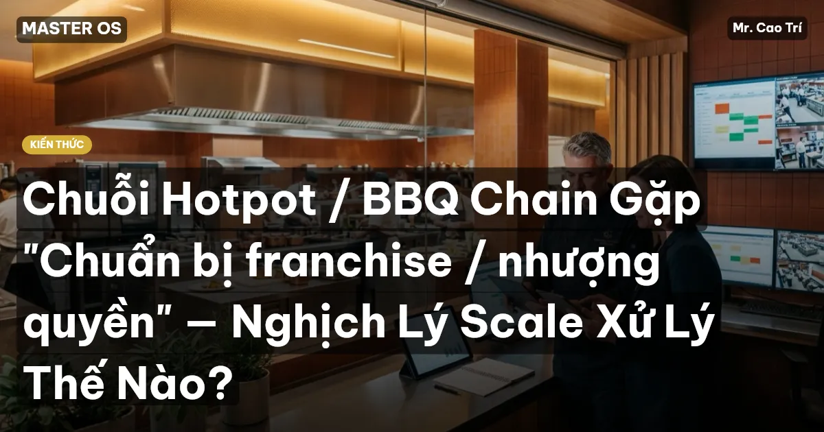 Chuỗi Hotpot / BBQ Chain Gặp "Chuẩn bị franchise / nhượng quyền" — Nghịch Lý Scale Xử Lý Thế Nào?