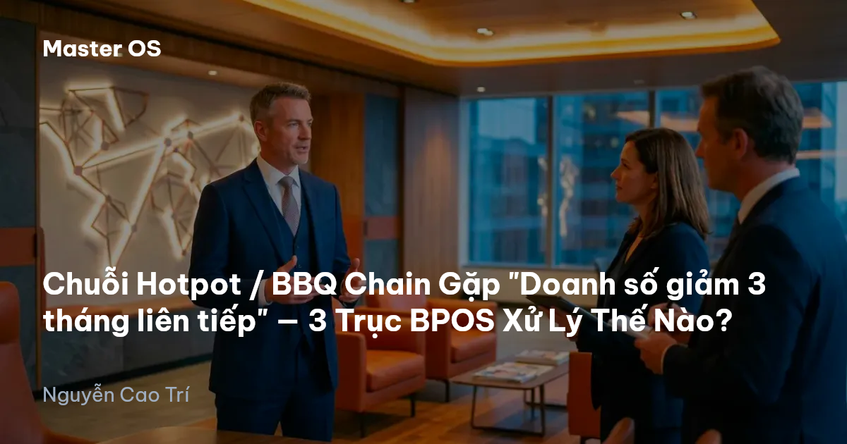 Chuỗi Hotpot / BBQ Chain Gặp "Doanh số giảm 3 tháng liên tiếp" — 3 Trục BPOS Xử Lý Thế Nào?