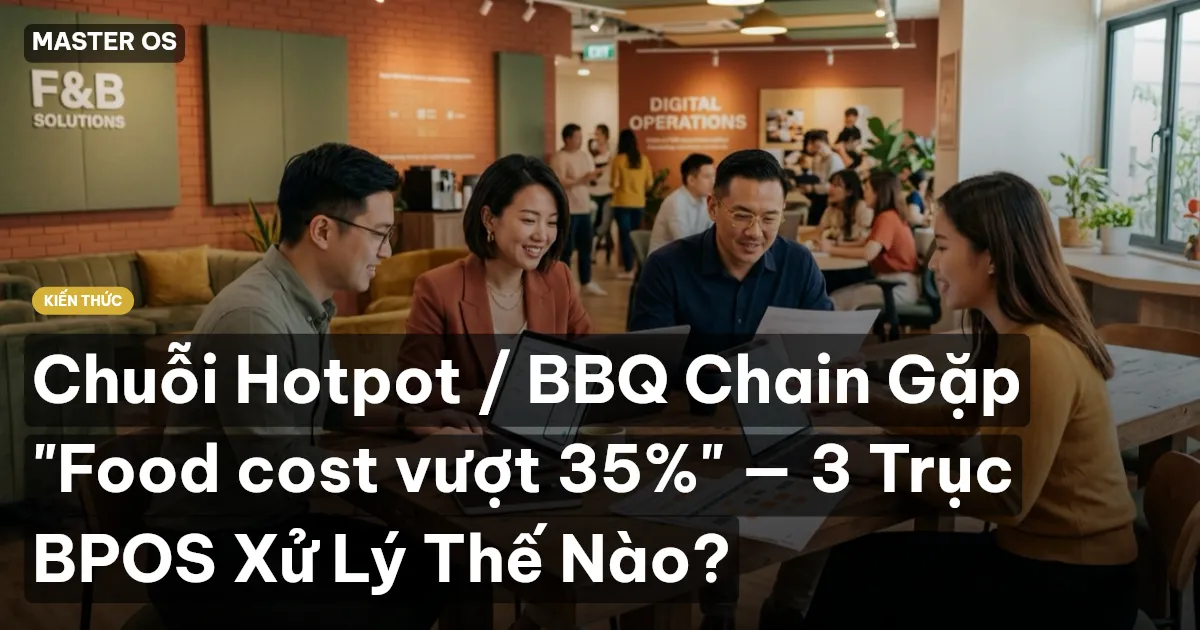 Chuỗi Hotpot / BBQ Chain Gặp "Food cost vượt 35%" — 3 Trục BPOS Xử Lý Thế Nào?