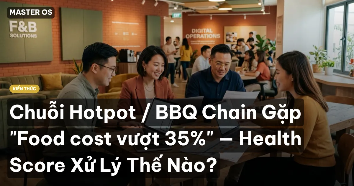 Chuỗi Hotpot / BBQ Chain Gặp "Food cost vượt 35%" — Health Score Xử Lý Thế Nào?