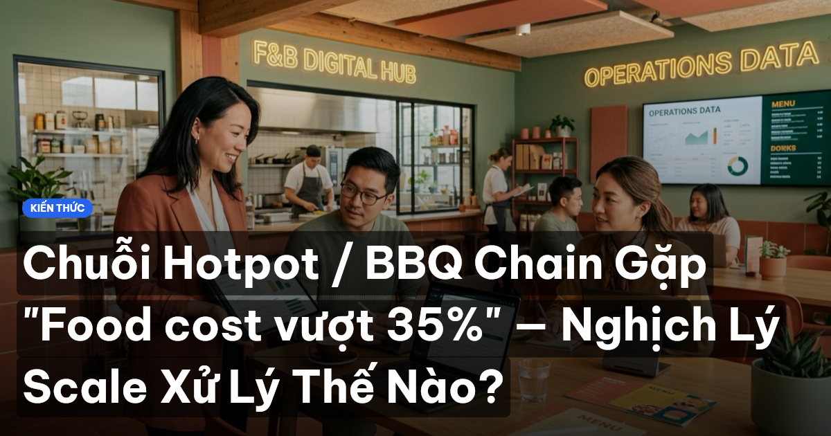 Chuỗi Hotpot / BBQ Chain Gặp "Food cost vượt 35%" — Nghịch Lý Scale Xử Lý Thế Nào?