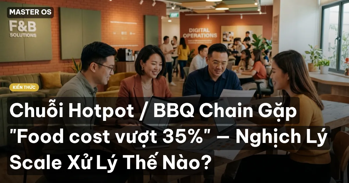 Chuỗi Hotpot / BBQ Chain Gặp "Food cost vượt 35%" — Nghịch Lý Scale Xử Lý Thế Nào?