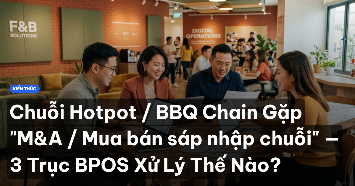 Chuỗi Hotpot / BBQ Chain Gặp "M&A / Mua bán sáp nhập chuỗi" — 3 Trục BPOS Xử Lý Thế Nào?