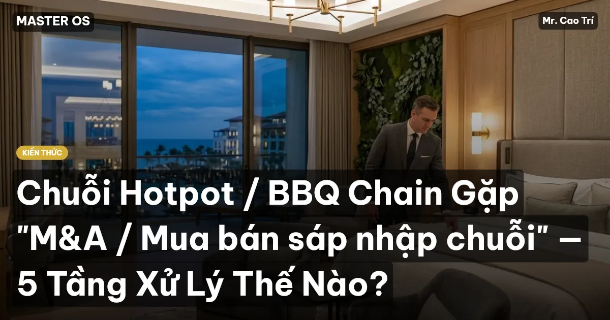 Chuỗi Hotpot / BBQ Chain Gặp "M&A / Mua bán sáp nhập chuỗi" — 5 Tầng Xử Lý Thế Nào?