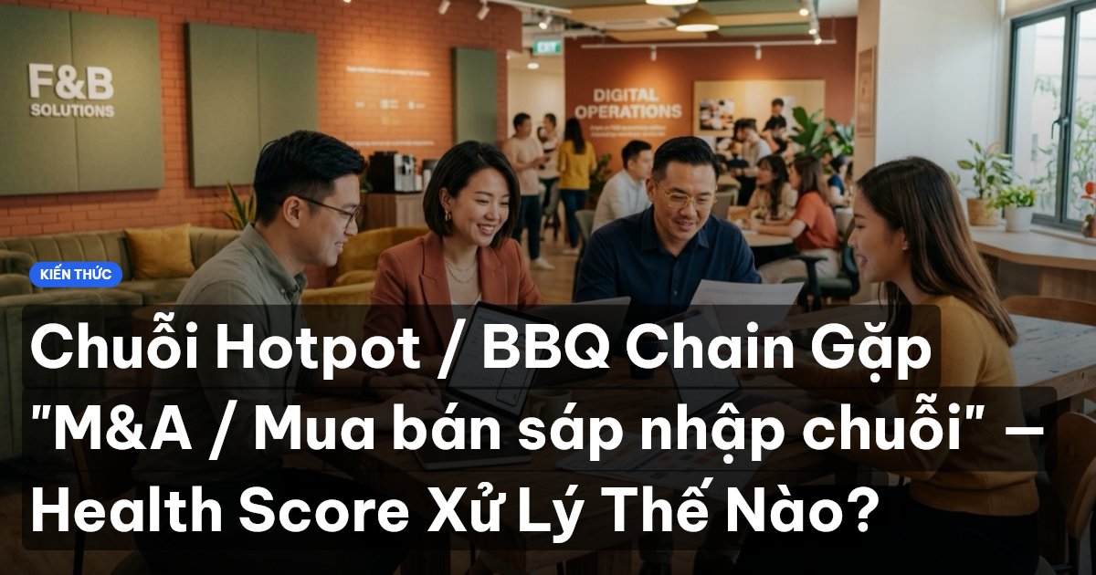 Chuỗi Hotpot / BBQ Chain Gặp "M&A / Mua bán sáp nhập chuỗi" — Health Score Xử Lý Thế Nào?