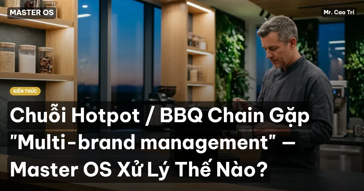 Chuỗi Hotpot / BBQ Chain Gặp "Multi-brand management" — Master OS Xử Lý Thế Nào?