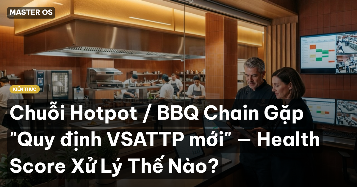 Chuỗi Hotpot / BBQ Chain Gặp "Quy định VSATTP mới" — Health Score Xử Lý Thế Nào?