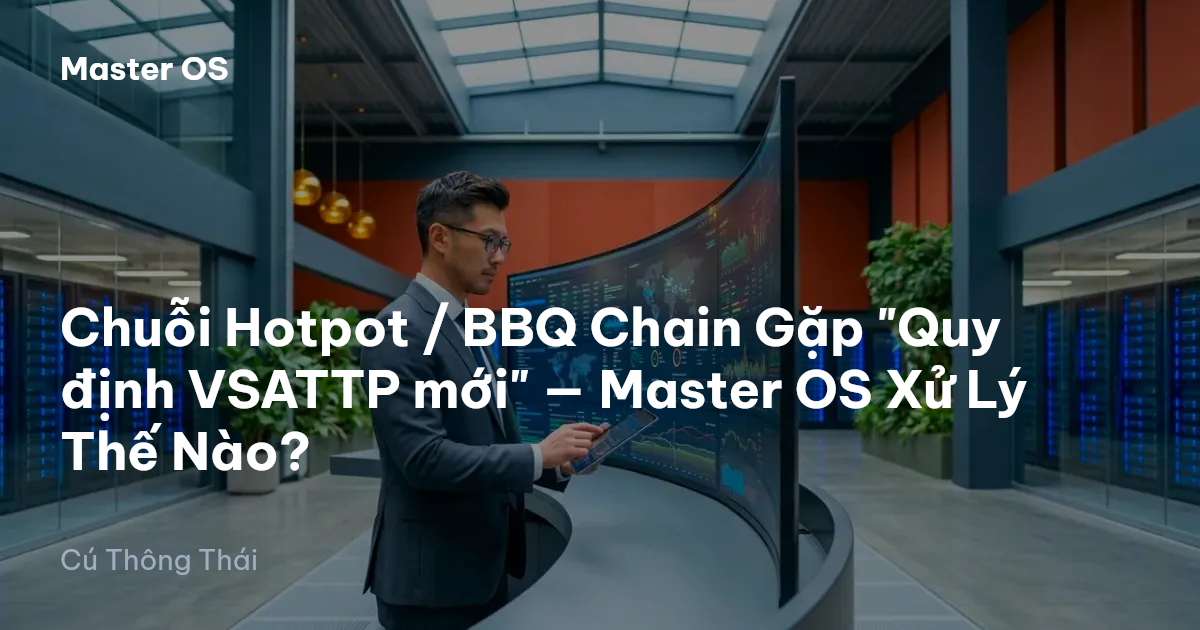 Chuỗi Hotpot / BBQ Chain Gặp "Quy định VSATTP mới" — Master OS Xử Lý Thế Nào?