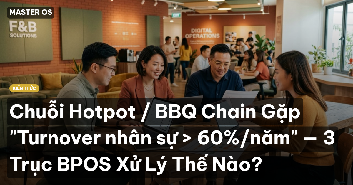 Chuỗi Hotpot / BBQ Chain Gặp "Turnover nhân sự > 60%/năm" — 3 Trục BPOS Xử Lý Thế Nào?