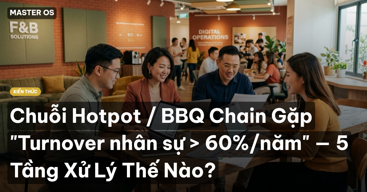 Chuỗi Hotpot / BBQ Chain Gặp "Turnover nhân sự > 60%/năm" — 5 Tầng Xử Lý Thế Nào?