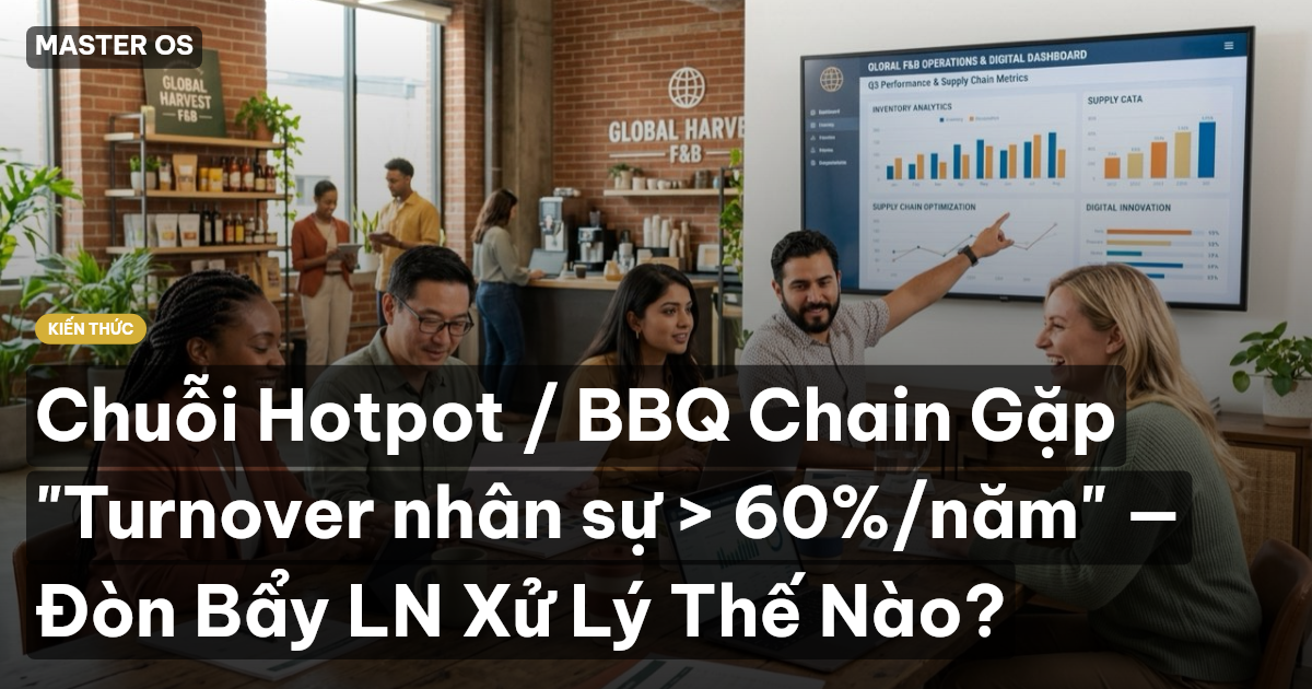 Chuỗi Hotpot / BBQ Chain Gặp "Turnover nhân sự > 60%/năm" — Đòn Bẩy LN Xử Lý Thế Nào?