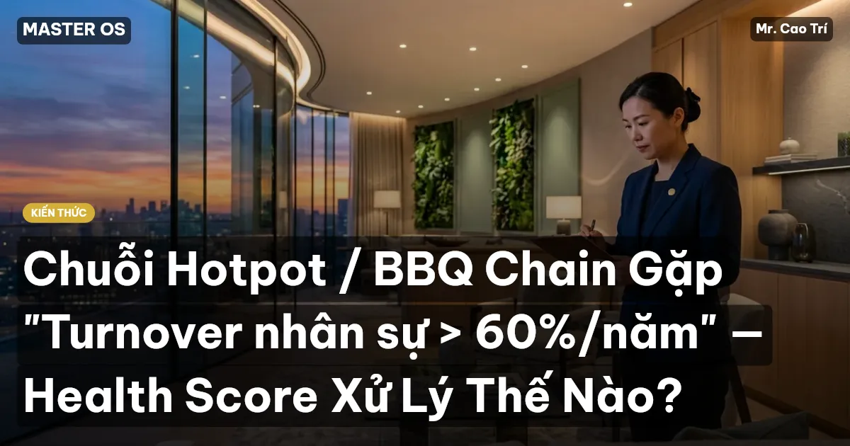 Chuỗi Hotpot / BBQ Chain Gặp "Turnover nhân sự > 60%/năm" — Health Score Xử Lý Thế Nào?