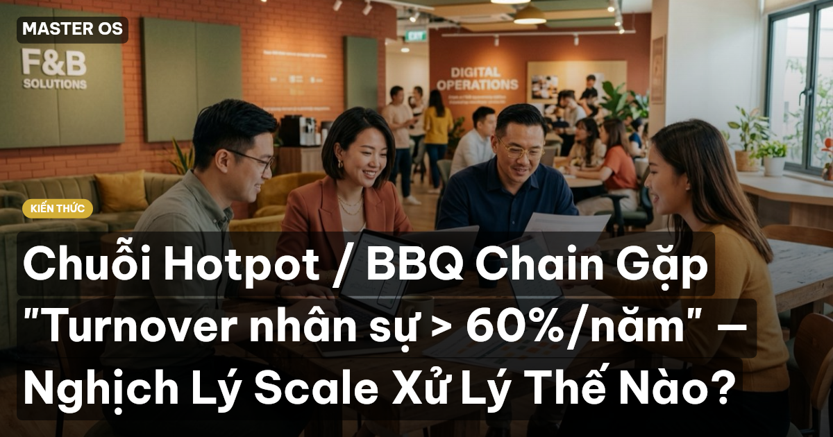 Chuỗi Hotpot / BBQ Chain Gặp "Turnover nhân sự > 60%/năm" — Nghịch Lý Scale Xử Lý Thế Nào?