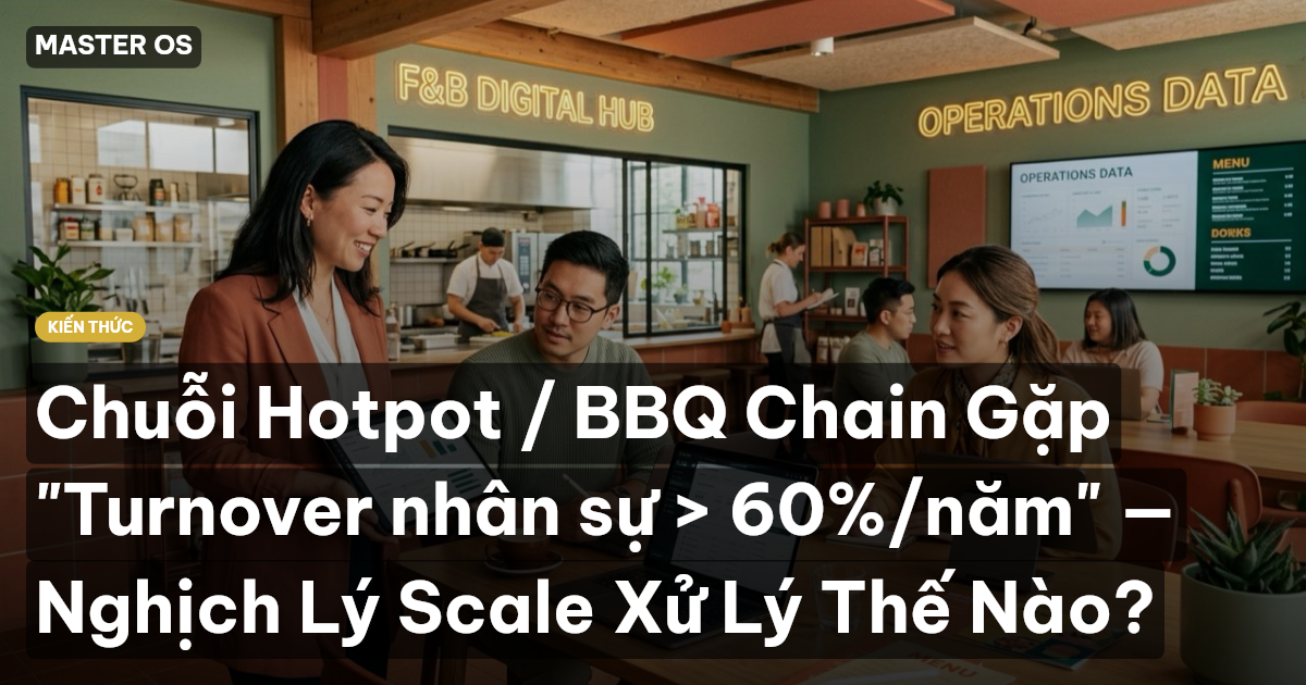 Chuỗi Hotpot / BBQ Chain Gặp "Turnover nhân sự > 60%/năm" — Nghịch Lý Scale Xử Lý Thế Nào?