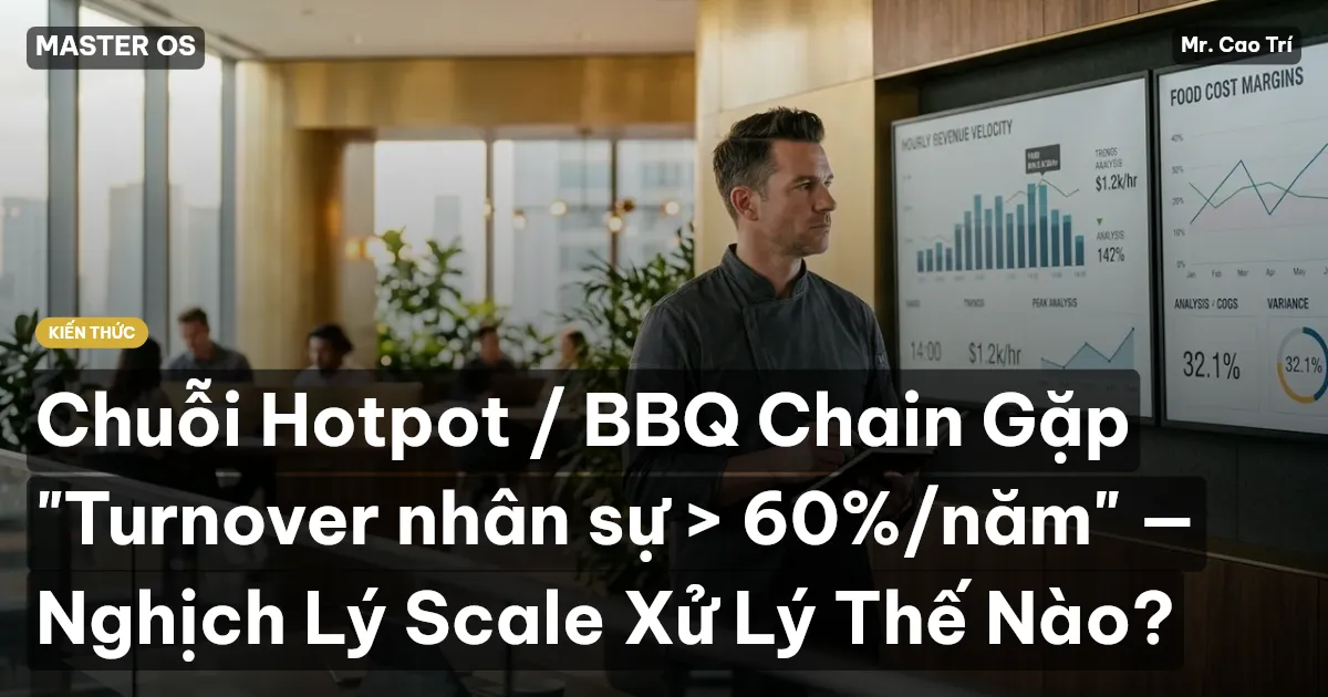 Chuỗi Hotpot / BBQ Chain Gặp "Turnover nhân sự > 60%/năm" — Nghịch Lý Scale Xử Lý Thế Nào?