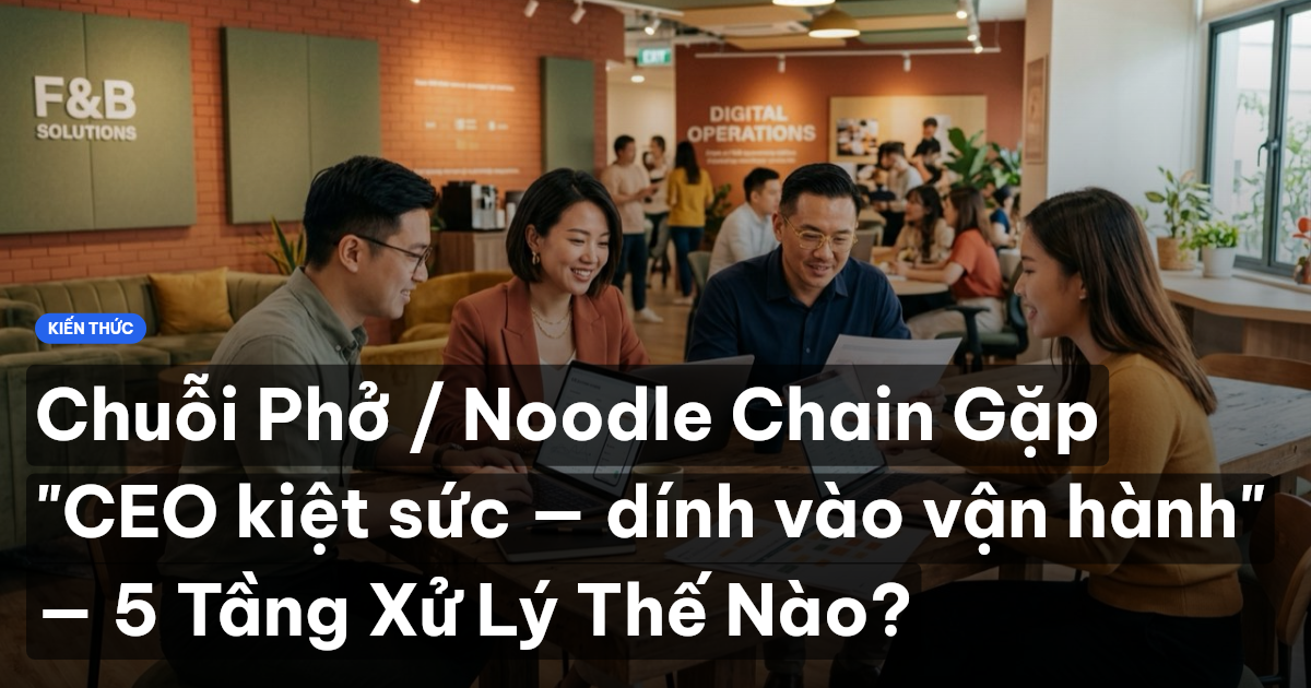 Chuỗi Phở / Noodle Chain Gặp "CEO kiệt sức — dính vào vận hành" — 5 Tầng Xử Lý Thế Nào?