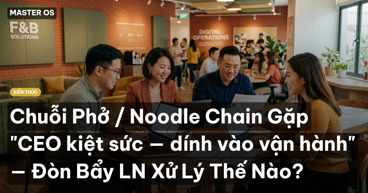 Chuỗi Phở / Noodle Chain Gặp "CEO kiệt sức — dính vào vận hành" — Đòn Bẩy LN Xử Lý Thế Nào?