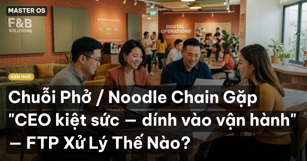 Chuỗi Phở / Noodle Chain Gặp "CEO kiệt sức — dính vào vận hành" — FTP Xử Lý Thế Nào?