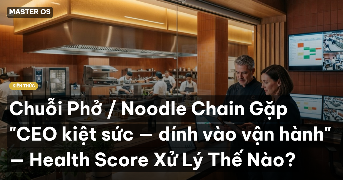 Chuỗi Phở / Noodle Chain Gặp "CEO kiệt sức — dính vào vận hành" — Health Score Xử Lý Thế Nào?