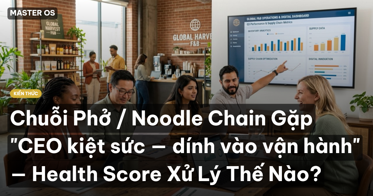 Chuỗi Phở / Noodle Chain Gặp "CEO kiệt sức — dính vào vận hành" — Health Score Xử Lý Thế Nào?