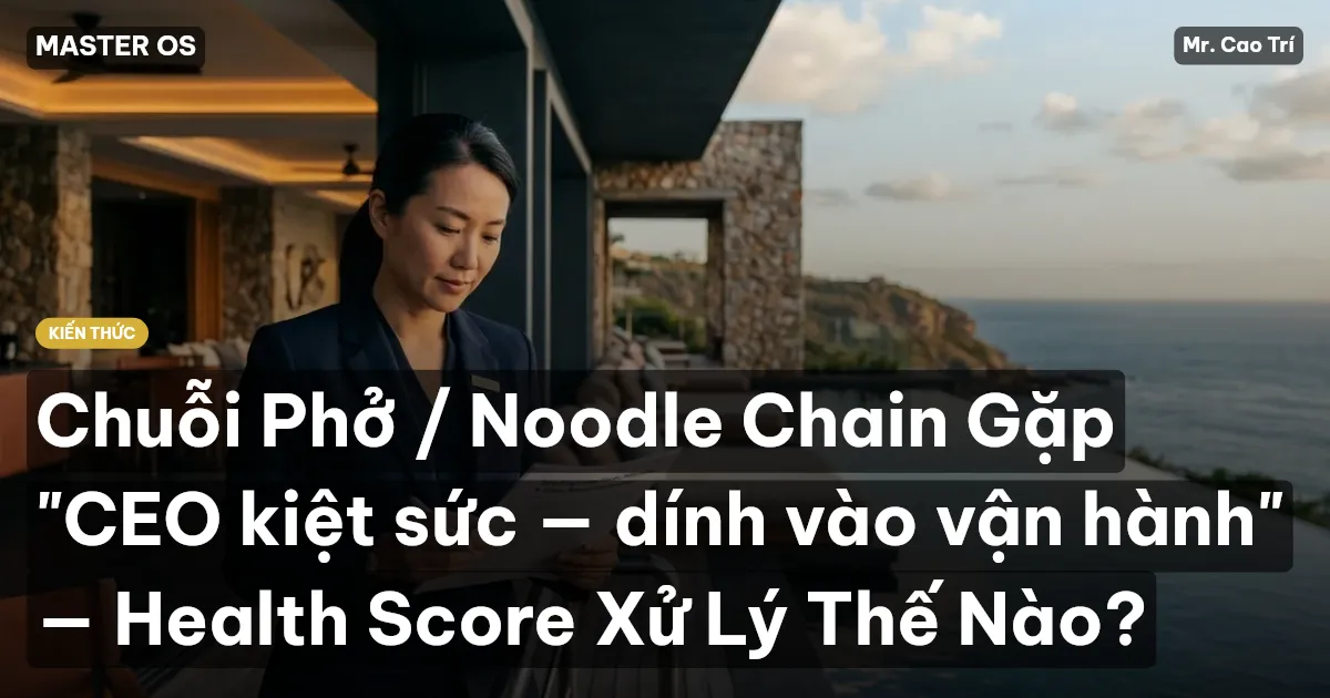 Chuỗi Phở / Noodle Chain Gặp "CEO kiệt sức — dính vào vận hành" — Health Score Xử Lý Thế Nào?