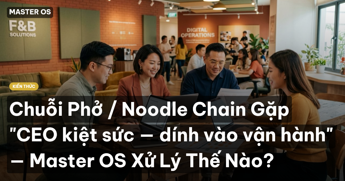 Chuỗi Phở / Noodle Chain Gặp "CEO kiệt sức — dính vào vận hành" — Master OS Xử Lý Thế Nào?