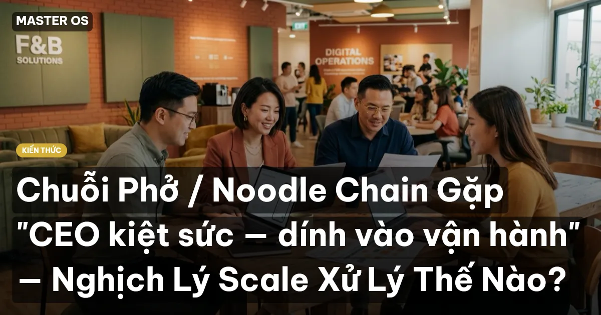 Chuỗi Phở / Noodle Chain Gặp "CEO kiệt sức — dính vào vận hành" — Nghịch Lý Scale Xử Lý Thế Nào?