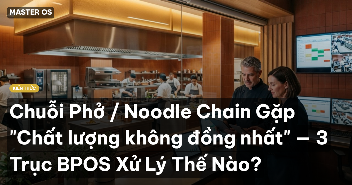 Chuỗi Phở / Noodle Chain Gặp "Chất lượng không đồng nhất" — 3 Trục BPOS Xử Lý Thế Nào?