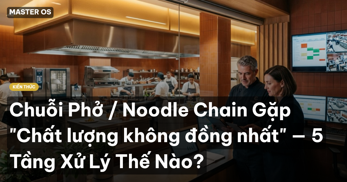 Chuỗi Phở / Noodle Chain Gặp "Chất lượng không đồng nhất" — 5 Tầng Xử Lý Thế Nào?