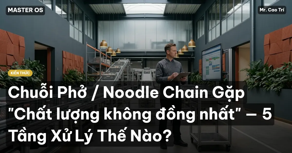 Chuỗi Phở / Noodle Chain Gặp "Chất lượng không đồng nhất" — 5 Tầng Xử Lý Thế Nào?