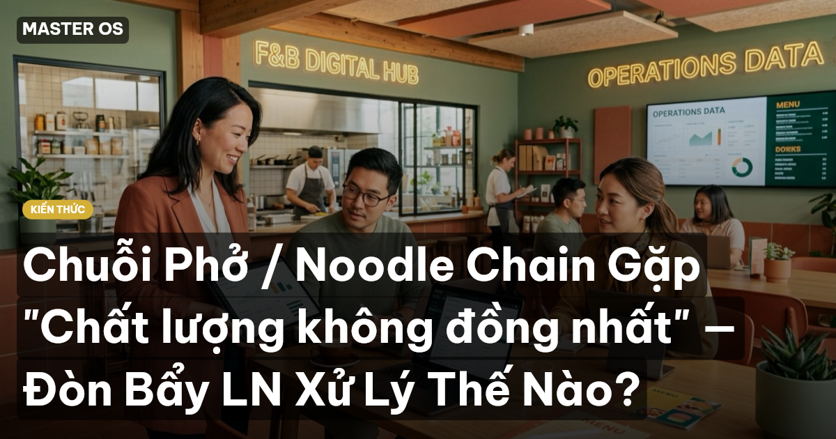 Chuỗi Phở / Noodle Chain Gặp "Chất lượng không đồng nhất" — Đòn Bẩy LN Xử Lý Thế Nào?