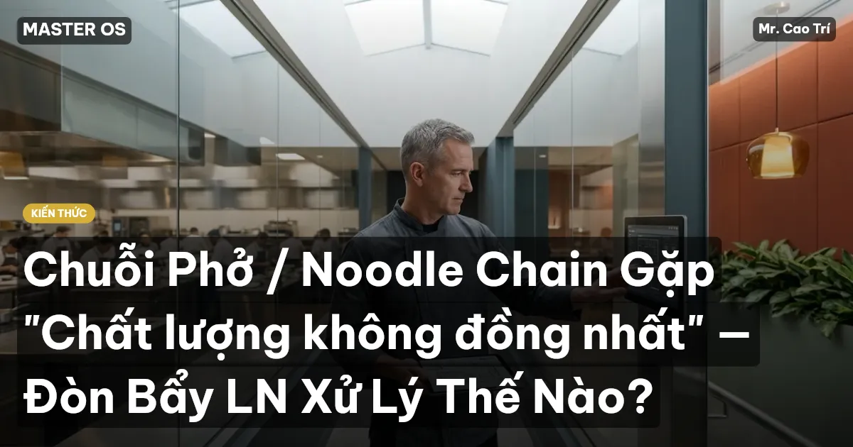 Chuỗi Phở / Noodle Chain Gặp "Chất lượng không đồng nhất" — Đòn Bẩy LN Xử Lý Thế Nào?