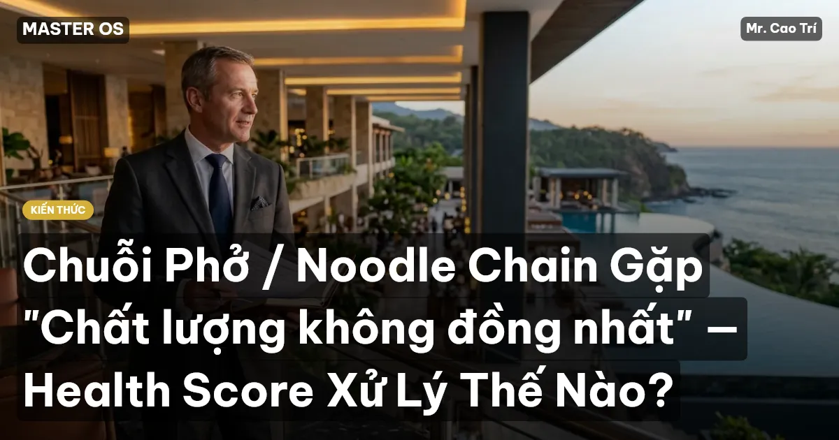 Chuỗi Phở / Noodle Chain Gặp "Chất lượng không đồng nhất" — Health Score Xử Lý Thế Nào?