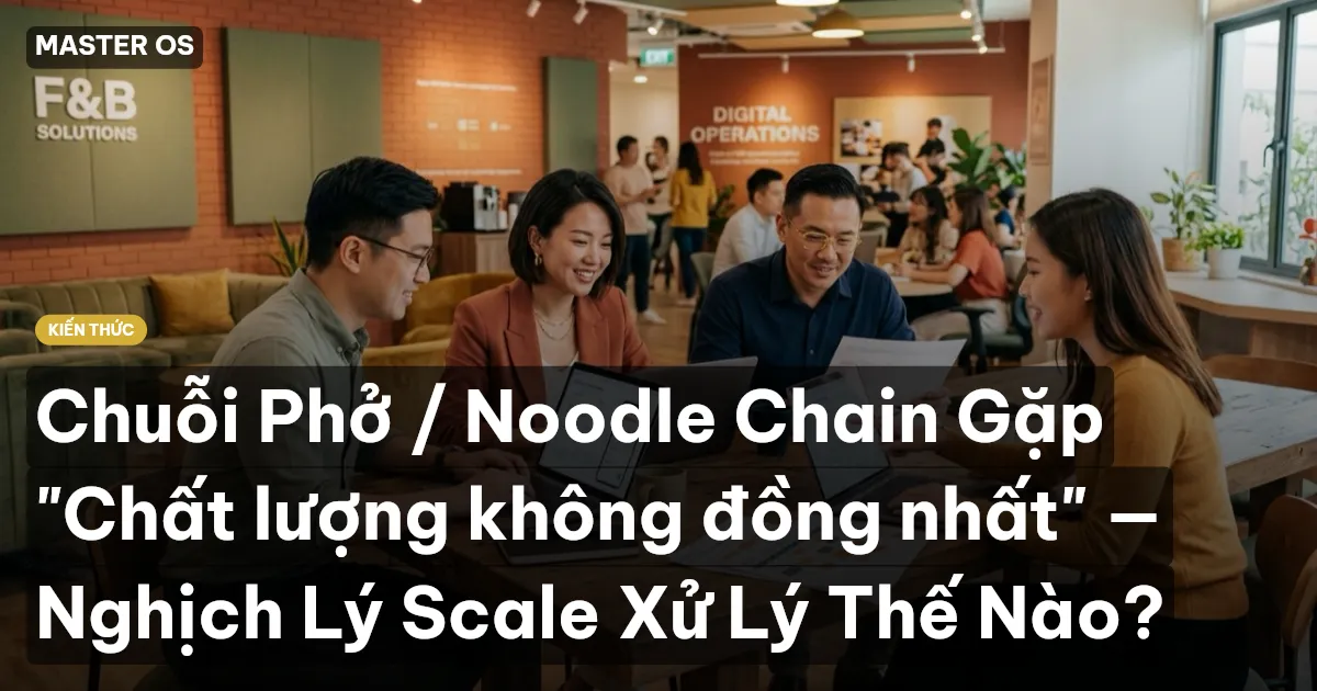 Chuỗi Phở / Noodle Chain Gặp "Chất lượng không đồng nhất" — Nghịch Lý Scale Xử Lý Thế Nào?